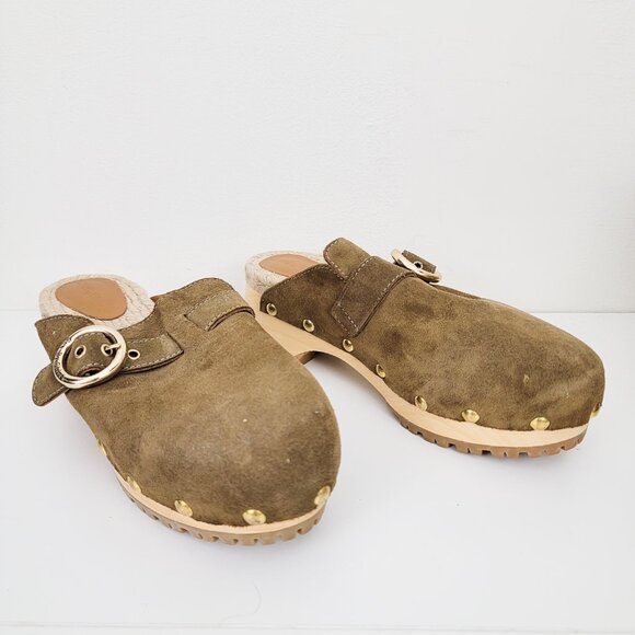 See by Chloe Viviane Studded Buckled Suede Clogs 37 7 - Picture 2 of 11